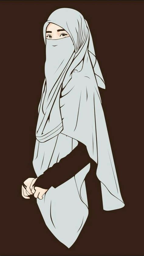 Niqabi Muslimah Hijab Cartoon Islamic Cartoon Hijab Drawing