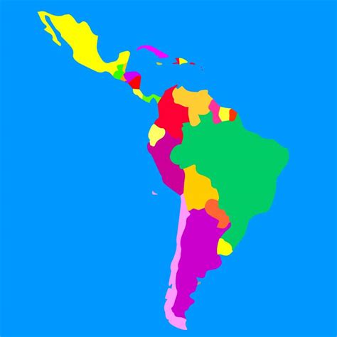 Mapa Politico Los Estados America Latina Solo Vector De Stock Images