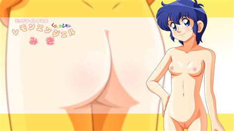 Rule 34 Ass Blue Eyes Blue Hair Blush Breasts Copyright Name Cream Lemon Female From Behind