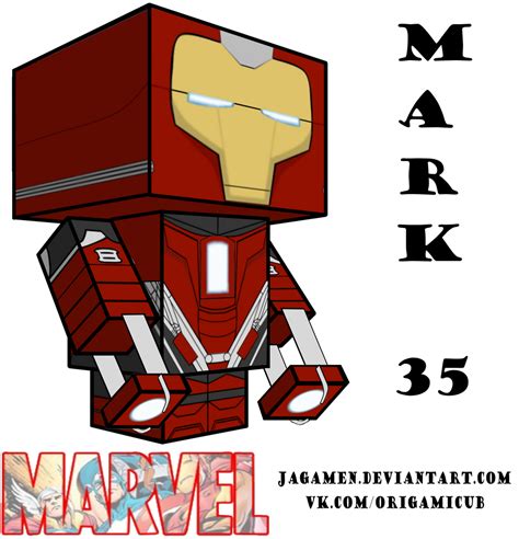 Iron Man Mark 35 Cubeecraft 3d Model By Jagamen On Deviantart