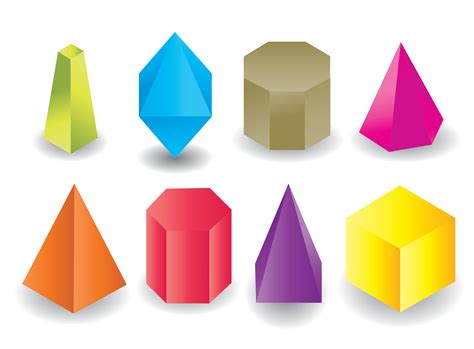 Colored Geometric Prism Shape Vector 184547 Vector Art At Vecteezy
