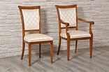 sedia e poltrone in noce prodotte a mano in stile classico luigi XVI ...