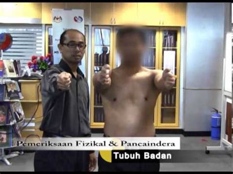 11) check fizikal diorang akan bawa p bilik tertutup untuk check anggota badan korang anda berjaya dalam ujian pemeriksaan fizikal, pancaindera dan kecergasan gred p41 suruhanjaya pencegahan rasuah malaysia. V6 9 Ujian Mata