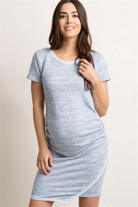 This Is The Perfect Casual Maternity Dress For This Season This Dress Features A Comfy