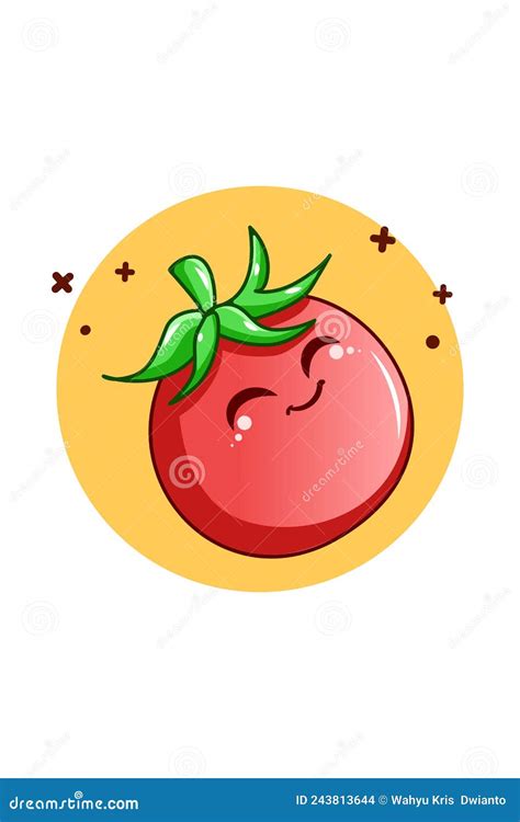 Cute Tomato Character Got An Idea Isolated On White Background Tomato