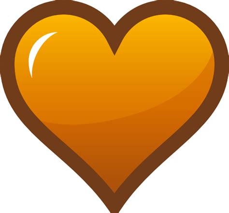 Orange Heart Icon Clip Art at Clker.com - vector clip art online png image
