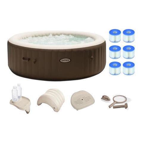 Intex 6 Person 140 Jet Round Inflatable Hot Tub In The Hot Tubs And Spas