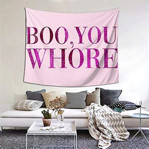 Isabelle And Emilie Boo You Whore Tapestry Wall Hanging Large Tapestry