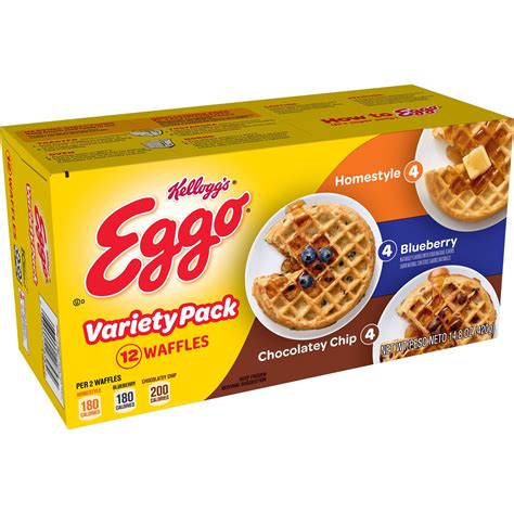 Eggo Frozen Waffles Frozen Breakfast Toaster Waffles Variety Pack 14