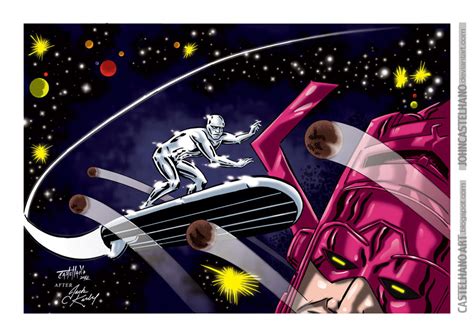 Silver Surf And Galactus By Johncastelhano On Deviantart
