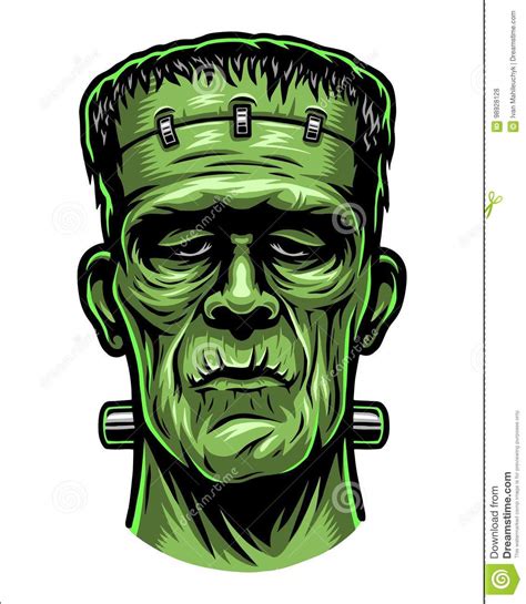 Frankenstein icon zombie symbol halloween icon vector. Color Illustration Of Frankenstein Head Stock Vector ...