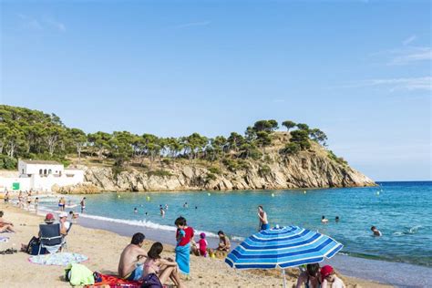 Castell Beach Costa Brava Girona Catalonia Spain Editorial Stock