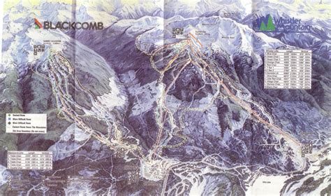 The mountains of whistler and blackcomb, in canada's british columbia province, need to be right at the top of any skier's dream destination list. Whistler / Blackcomb Ski Map, 1980 | Whistler, Whistler ...