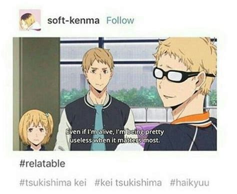 Alot of you guys might no this character or anime. Haikyuu!! Tsukishima | Haikyuu tsukishima, Haikyuu funny ...