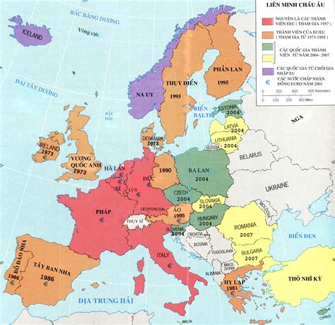 Bản đồ Các Nước Châu Âu Europe Map Khổ Lớn Mới Nhất Năm 2023