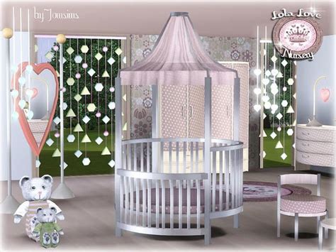 Jomsims Lola Love Nursery Sims Baby Cribs Sims 4 Bedroom