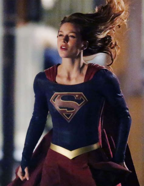 Melissa Benoist Filming Scenes Of Supergirl 13 GotCeleb