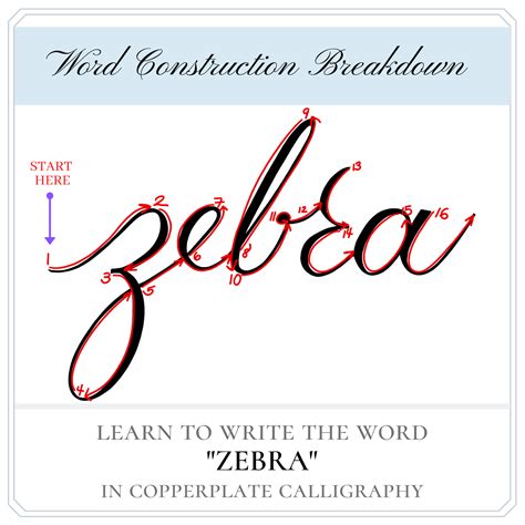 Beginner Level 2 Calligraphy Word Practice Worksheet