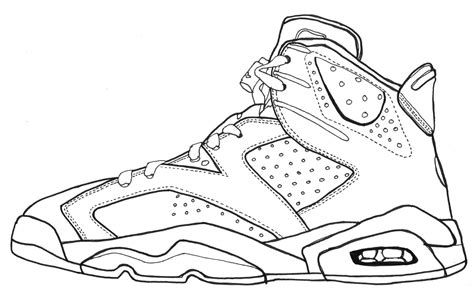 Jordan Shoes Coloring Sheet