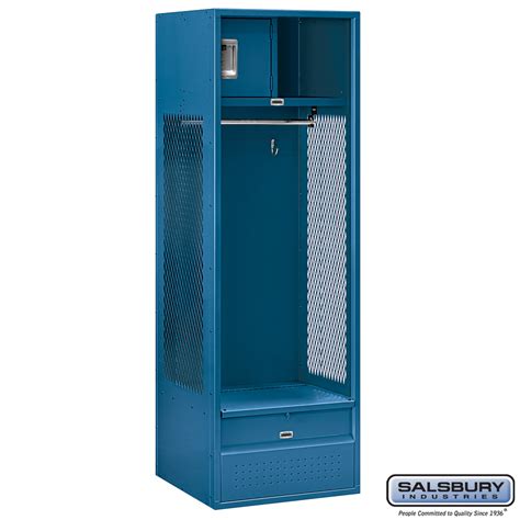 24 Wide Open Access Metal Locker 6 Feet High 24 Inches Deep Blue