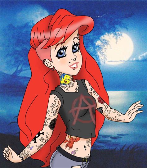 ariel fan art punk ariel by sozine2 fan art manga anime digital movies tv 2013 disney