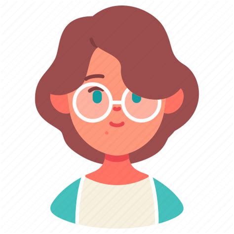 Avatar Female Girl Glasses People Woman Young Icon