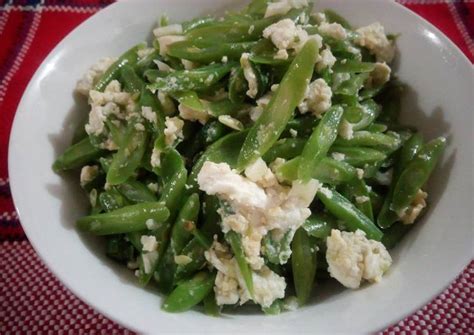 Setelah matang, pindah ke piring saji, kemudian hidangkan. Resep Orak arik buncis oleh Dina L Hartoto - Cookpad