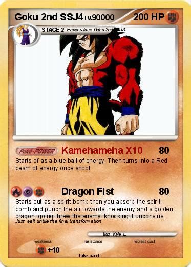 Pokémon Goku 2nd Ssj4 Kamehameha X10 My Pokemon Card
