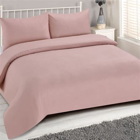 Brentfords Plain Duvet Cover Set Blush Pink Pink Duvet Cover Pink Bed Sheets Duvet Cover Sets