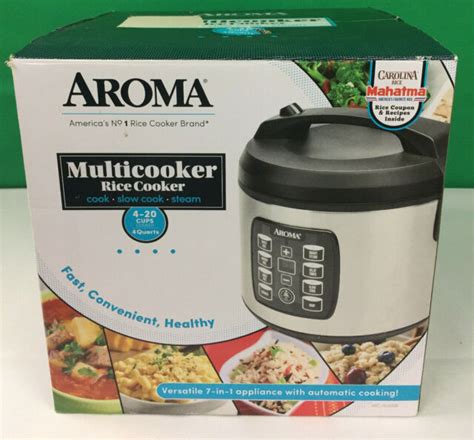 Aroma Cup Digital Multicooker Rice Cooker Stainless Steel Arc