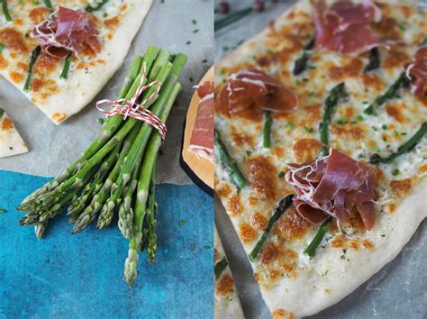 Spargel Flammkuchen Mit Serrano Schinken Wiewowasistgut