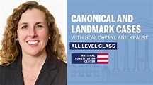 Canonical and Landmark Cases Class With Hon. Cheryl Ann Krause - YouTube