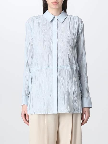 Theory Shirt For Woman Sky Blue Theory Shirt M0605507 Online On