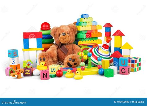 Toys Collection Isolated On White Background Stock Photo Image Of