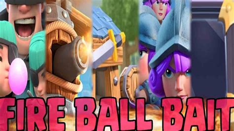Hilarious Fireball Bait Clash Royale Youtube