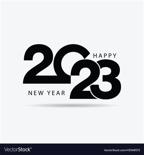 Happy New Year Text Vector 2023 Get New Year 2023 Update