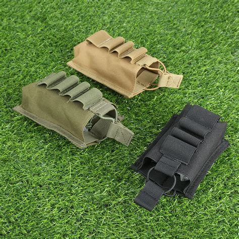 Tactical Molle Pouch Hunting 12 Gauge Cartridge Bag 556 223 Single