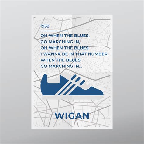 Wigan Printable Poster - Wall Art Typography Print Poster, Minimalist Poster, Football Poster ...