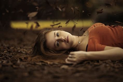 Hd Wallpaper Woman Lying On Ground Attractive Autumn Beautiful Beauty Wallpaper Flare