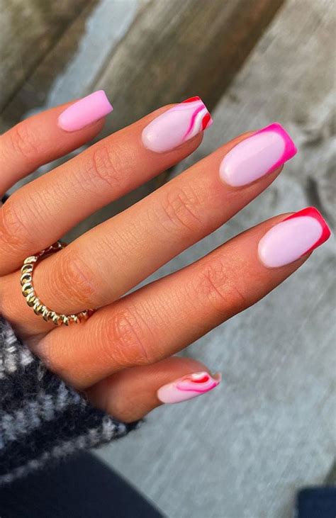 40 Awesome Spring Nail Ideas 2023 Pink And Red Nails Design