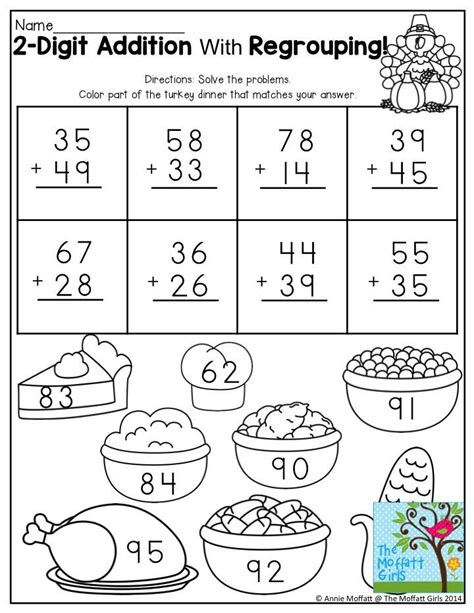 2 Digit Addition With Regrouping So Many Printable Sheets That Make