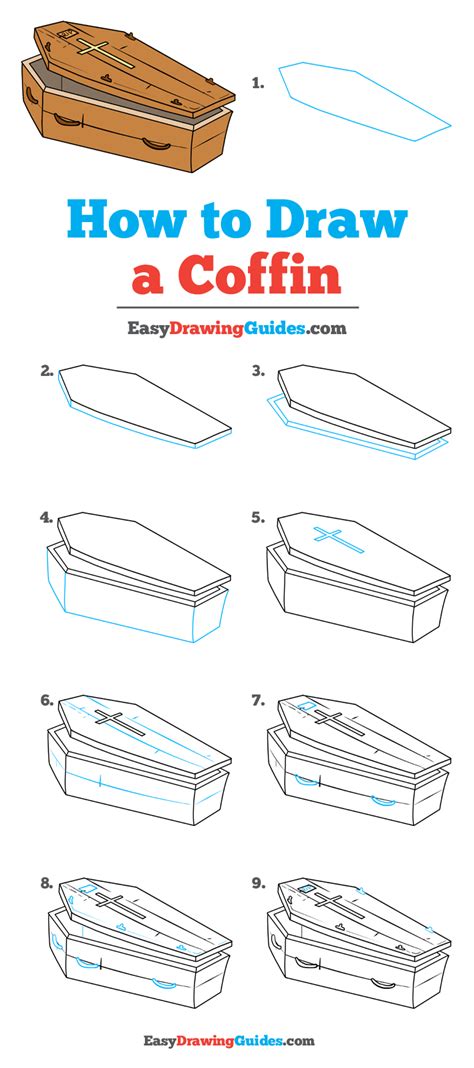 How to Draw a Coffin - Really Easy Drawing Tutorial | Drawing tutorial easy, Drawing tutorial ...