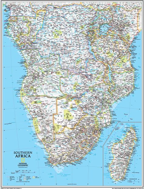 Southern Africa Wall Map Detailed Wall Map Of Southern Africa Images