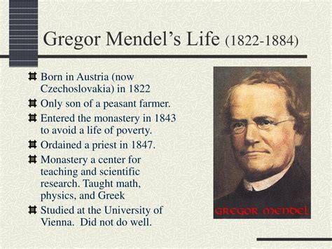 Ppt Gregor Mendel Powerpoint Presentation Free Download Id5908158