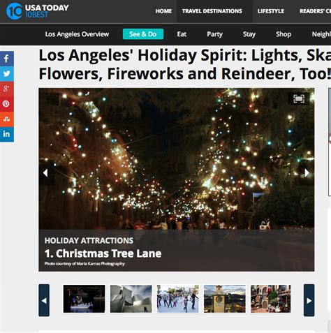 Usa Today Holiday Attractions Of Los Angeles