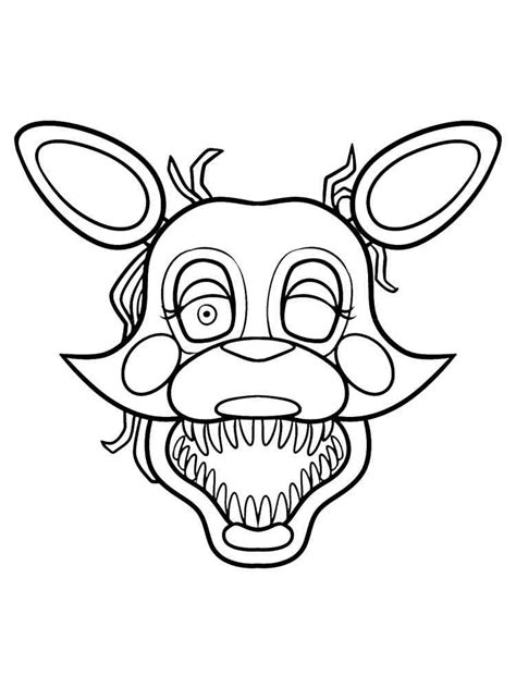 Foxy Coloring Pages Free Printable Animatronics Foxy Coloring Pages