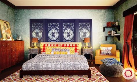 Traditional Indian Style Bedroom With Screen Indian Style Bedrooms
