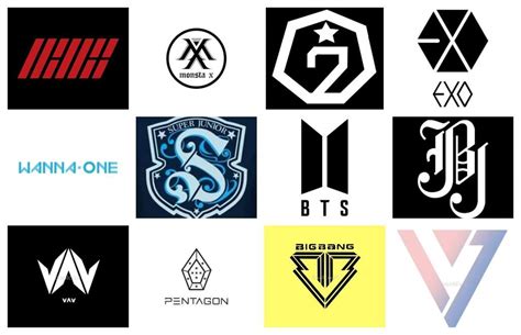 My Collage With The Logos Of Different Boy Kpop Groups ️ ️ Armys Amino