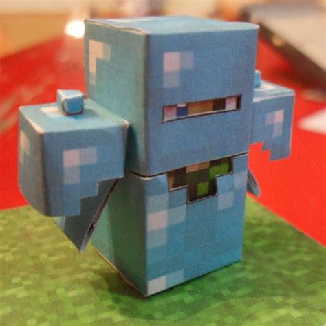 Papercraft Mini Heavy Diamond Armor Paper Crafts Minecraft