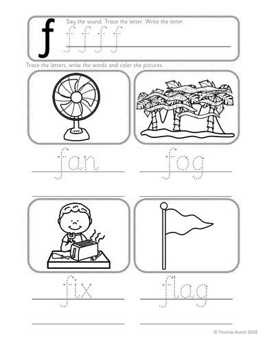Phonics Worksheets Lesson Plan Flashcards Jolly Phonics Letter F